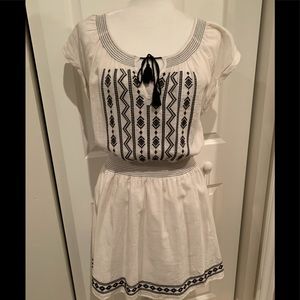 Forever 21 Boho Ivory Dress Size: Med